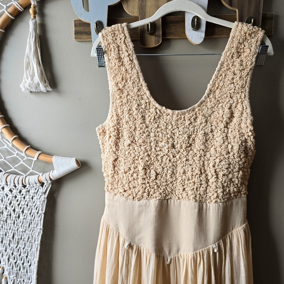 Free People Exotic Escape Convertible Maxi Dress Semolina Nwt - Picture 9 of 12